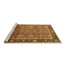 Sideview of Machine Washable Oriental Brown Industrial Rug, wshurb3008brn