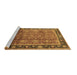 Sideview of Machine Washable Oriental Brown Industrial Rug, wshurb3008brn