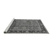 Sideview of Machine Washable Oriental Gray Industrial Rug, wshurb3008gry