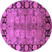 Round Oriental Purple Industrial Rug, urb3009pur