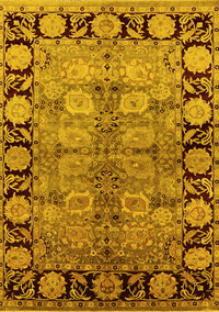 Oriental Yellow Industrial Rug, urb3009yw