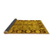 Sideview of Oriental Yellow Industrial Rug, urb3009yw