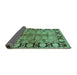 Sideview of Oriental Turquoise Industrial Rug, urb3009turq