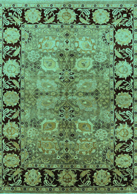 Oriental Turquoise Industrial Rug, urb3009turq