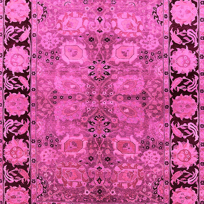 Machine Washable Oriental Pink Industrial Rug, wshurb3009pnk