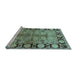 Sideview of Machine Washable Oriental Light Blue Industrial Rug, wshurb3009lblu