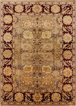 Mid-Century Modern Orange Oriental Rug, urb3009