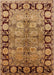 Mid-Century Modern Orange Oriental Rug, urb3009