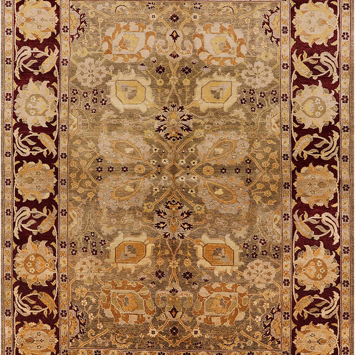 Mid-Century Modern Orange Oriental Rug, urb3009