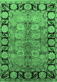 Oriental Emerald Green Industrial Rug, urb3009emgrn