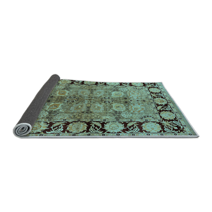 Sideview of Oriental Light Blue Industrial Rug, urb3009lblu