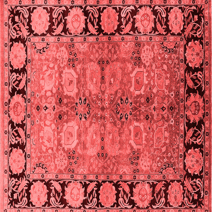 Machine Washable Oriental Red Industrial Rug, wshurb3009red