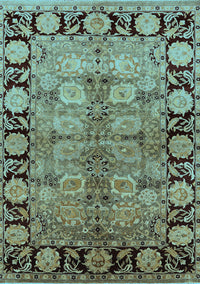 Oriental Light Blue Industrial Rug, urb3009lblu