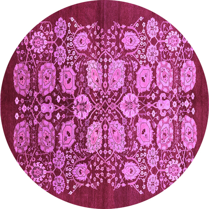 Round Oriental Purple Industrial Rug, urb3010pur