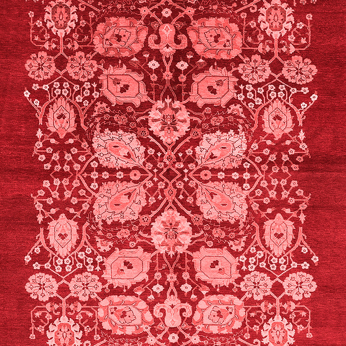 Machine Washable Oriental Red Industrial Rug, wshurb3010red