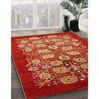 Mid-Century Modern Red Oriental Rug, urb3010