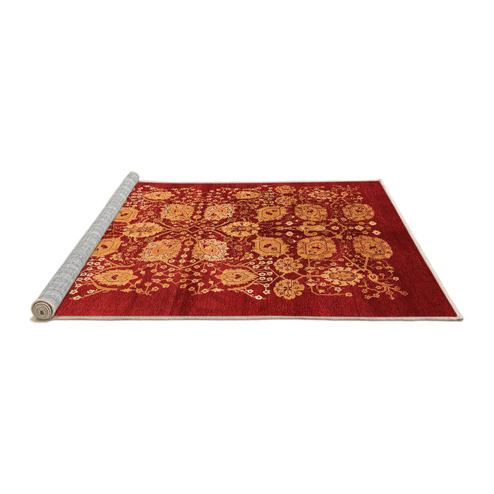 Sideview of Machine Washable Oriental Orange Industrial Area Rugs, wshurb3010org