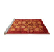 Sideview of Machine Washable Oriental Orange Industrial Area Rugs, wshurb3010org