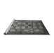 Sideview of Machine Washable Oriental Gray Industrial Rug, wshurb3010gry