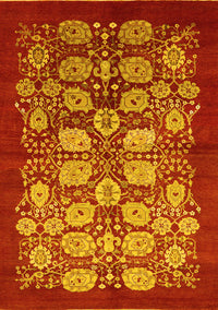 Oriental Yellow Industrial Rug, urb3010yw