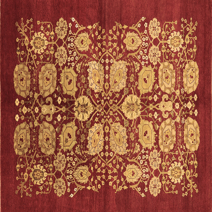 Square Oriental Brown Industrial Rug, urb3010brn