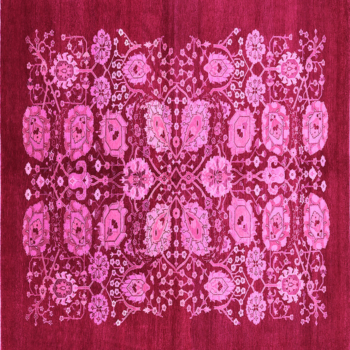 Square Oriental Pink Industrial Rug, urb3010pnk