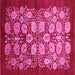 Square Oriental Pink Industrial Rug, urb3010pnk