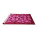 Sideview of Machine Washable Oriental Pink Industrial Rug, wshurb3010pnk