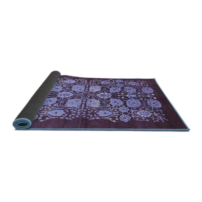 Sideview of Oriental Blue Industrial Rug, urb3010blu