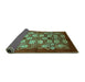 Sideview of Oriental Turquoise Industrial Rug, urb3010turq