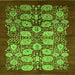 Square Oriental Green Industrial Rug, urb3010grn