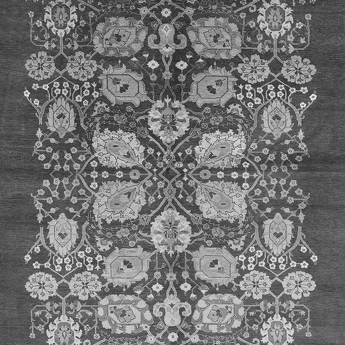 Machine Washable Oriental Gray Industrial Rug, wshurb3010gry