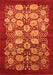 Machine Washable Oriental Orange Industrial Area Rugs, wshurb3010org