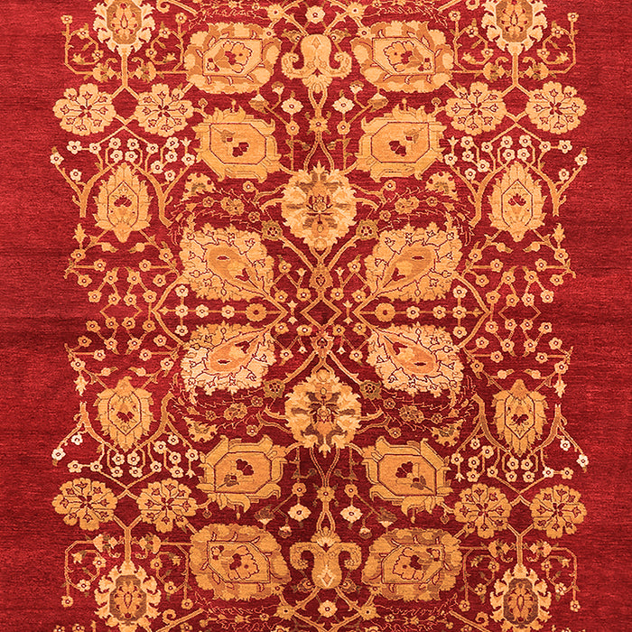 Machine Washable Oriental Orange Industrial Area Rugs, wshurb3010org