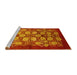 Sideview of Machine Washable Oriental Yellow Industrial Rug, wshurb3010yw