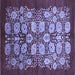 Square Oriental Blue Industrial Rug, urb3010blu