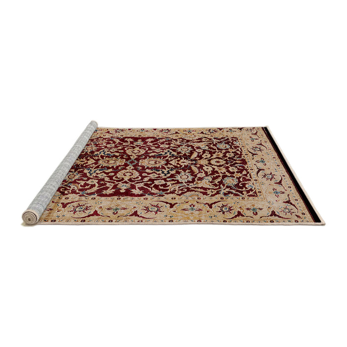 Sideview of Machine Washable Industrial Modern Sandy Brown Rug, wshurb3011