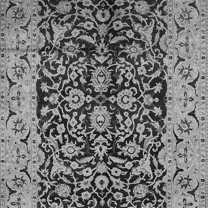 Machine Washable Oriental Gray Industrial Rug, wshurb3011gry