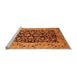 Sideview of Machine Washable Oriental Orange Industrial Area Rugs, wshurb3011org