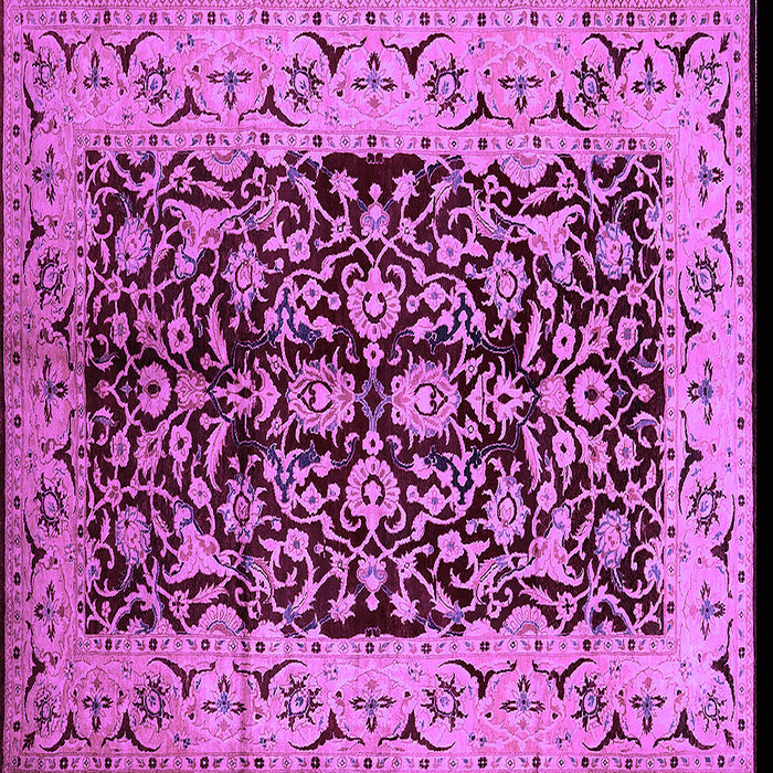 Square Oriental Purple Industrial Rug, urb3011pur