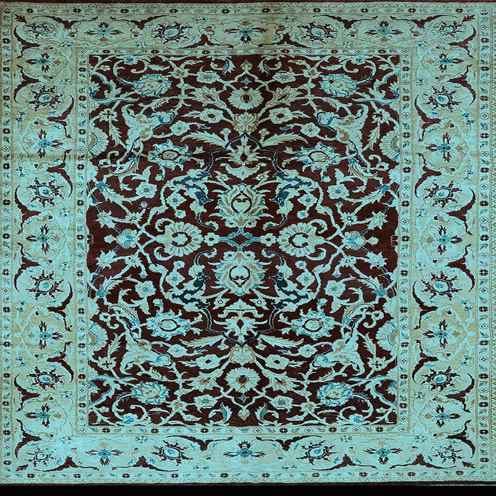 Square Oriental Light Blue Industrial Rug, urb3011lblu