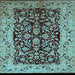 Square Oriental Light Blue Industrial Rug, urb3011lblu