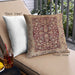 Front View of Mid-Century Modern Urban Square Sandy Brown Throw Pillow, 18 inch by 18 inch, pwurb3011