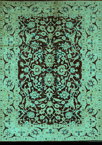 Oriental Turquoise Industrial Rug, urb3011turq