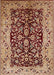 Mid-Century Modern Sandy Brown Oriental Rug, urb3011