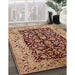 Mid-Century Modern Sandy Brown Oriental Rug in Family Room, urb3011