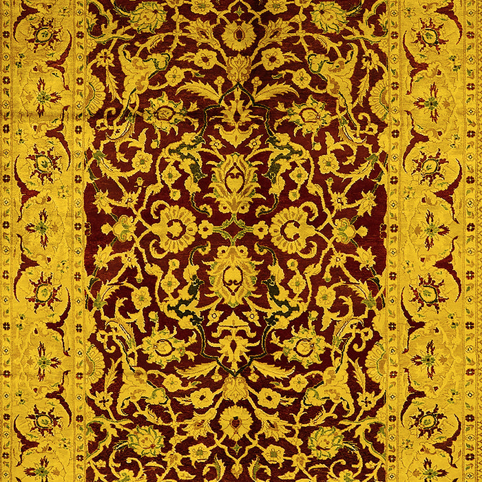 Oriental Yellow Industrial Rug, urb3011yw