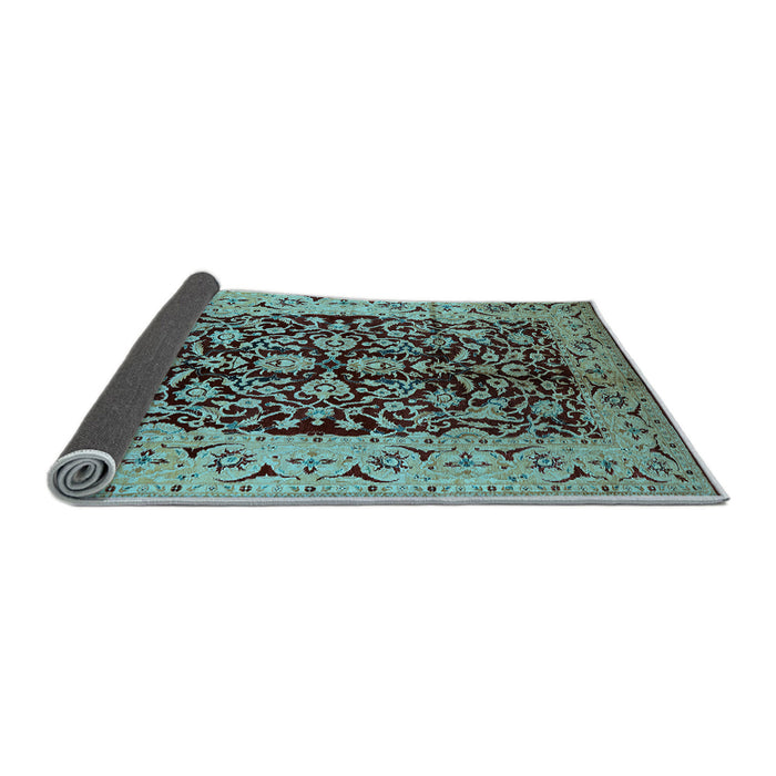 Sideview of Oriental Light Blue Industrial Rug, urb3011lblu