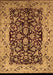 Machine Washable Oriental Brown Industrial Rug, wshurb3011brn