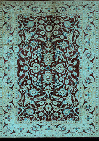 Oriental Light Blue Industrial Rug, urb3011lblu